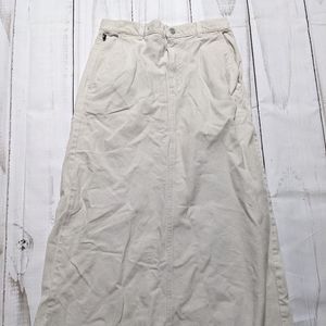 Vintage Polo Ralph Lauren Corduroy Jean Skirt Cream Size 6